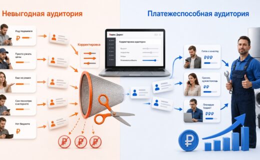 Корректировка по платежеспособности: цена лида с 3400 до 2300 ₽