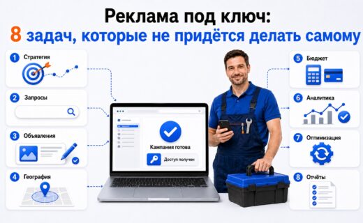 Реклама под ключ: 8 задач, которые не придётся делать самому