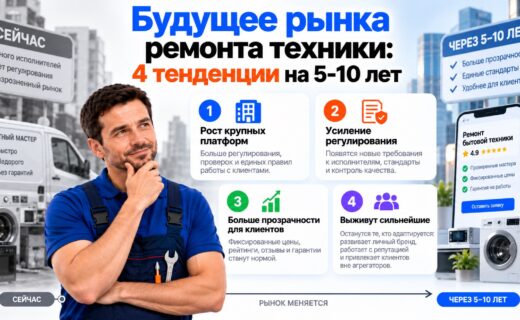 Будущее рынка ремонта техники: 4 тенденции на 5-10 лет