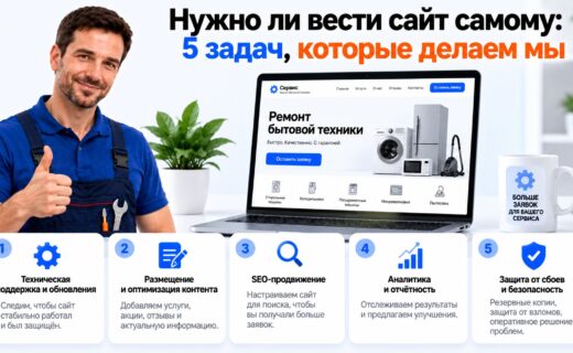 Нужно ли вести сайт самому: 5 задач, которые делаем мы