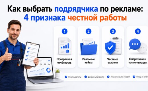 Как выбрать подрядчика по рекламе: 4 признака честной работы