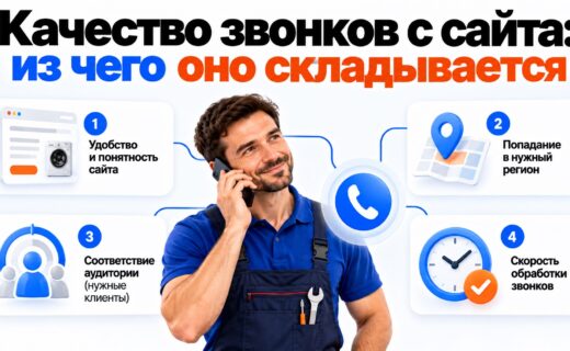 Качество звонков с сайта: 72% обращений доходят до заявки
